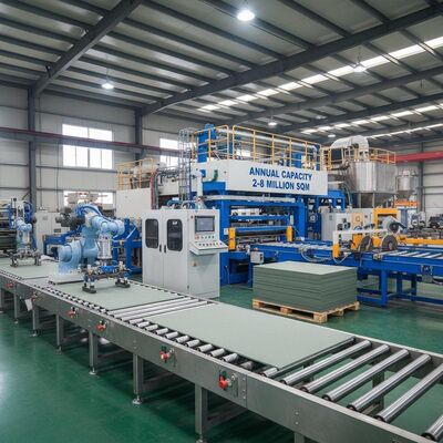 ظرفیت سالانه ۲-۸ میلیون متر مربع خط تولید ورق سیمانی الیافی نیمه اتوماتیک با اتوماسیون بالا با سیستم کنترل PLC